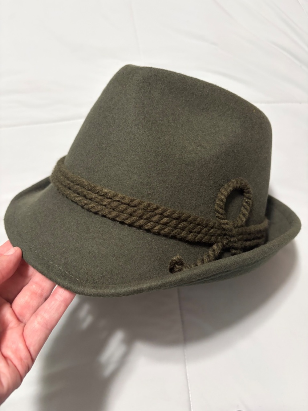 Jaxon Alpine Wool Felt Fedora Hat Moss Large NWT